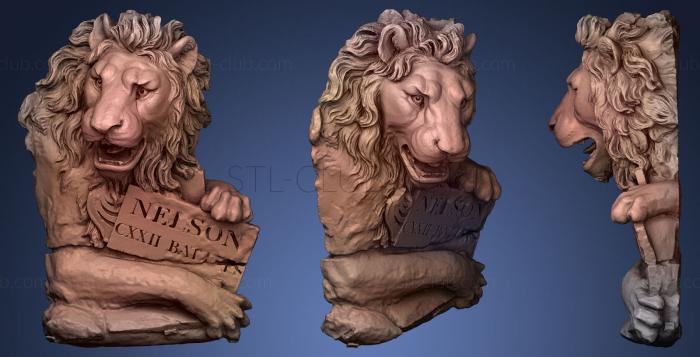 3D мадэль Каменный лев Коуд (STL)